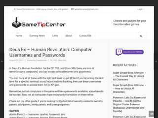 
                            7. Deus Ex – Human Revolution: Computer Usernames and ...