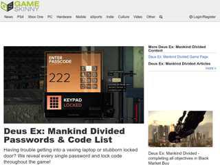 
                            9. Deus Ex: Mankind Divided Passwords & Code List | Deus Ex ...