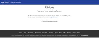 
                            1. Device Activation - Pandora Radio - Pandora Tv Portal