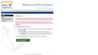 
                            4. DeVry University | WELCOME - Devry Online Class Portal