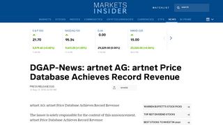 
DGAP-News: artnet AG: artnet Price Database Achieves ...  
