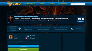 
                            5. Diablo 3 RoS Mönch „Gewandung des Affenkönigs“ Set-Portal Guide ... - Sunwuko Set Portal