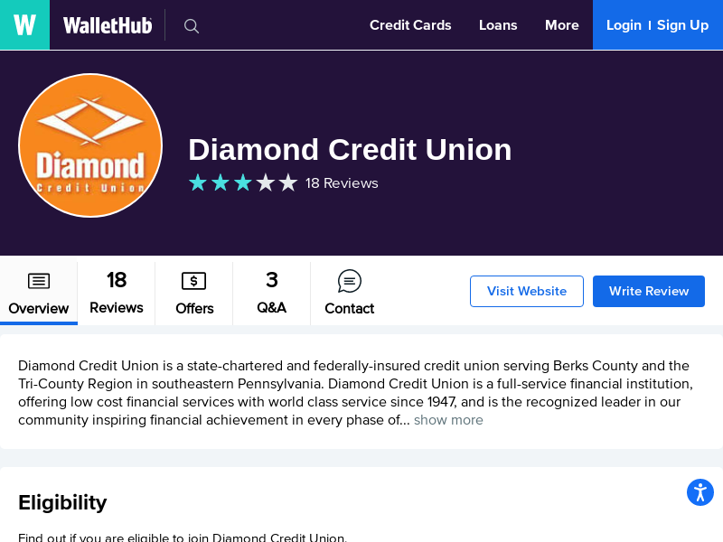 
                            10. Diamond Credit Union Reviews: 18 User Ratings