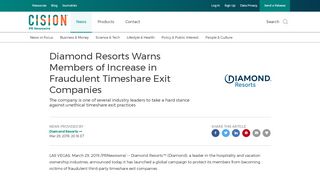 
                            8. Diamond Resorts Warns Members of Increase in Fraudulent ... - Diamond Resorts Owner Portal