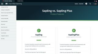 
                            6. Differences in Sapling vs SaplingPlus | Macmillan Learning for ... - Sapling Learning Portal To Site