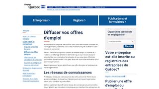 
                            5. Diffuser vos offres d'emploi > Emploi-Québec - Emploi Quebec Employeur Portal
