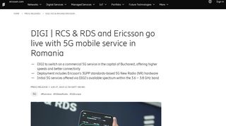 
                            8. DIGI | RCS & RDS and Ericsson go live with 5G mobile service ... - Rds Rcs Portal