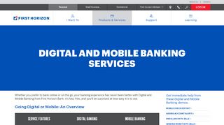 
                            4. Digital and Mobile Banking Services - First Horizon Bank - First Tennessee Portal