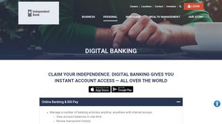 
                            8. Digital Banking - Independent Bank - Austin Bank Mobile Portal