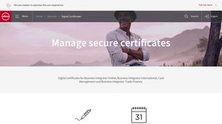 
                            2. Digital certificates for your convenience - Absa - Business Integrator Online Portal