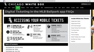 Digital Ticketing | MLB Ballpark app | Chicago White Sox - White Sox Season Ticket Portal