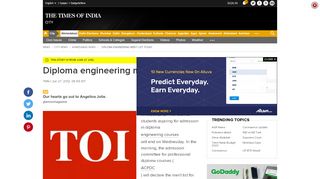 
                            15. Diploma engineering merit list today | Ahmedabad News ... - Acpdc Portal