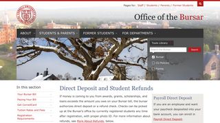 
Direct Deposit and Student Refunds | Cornell University ...
