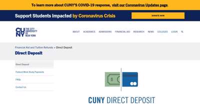 Direct Deposit – The City University of New York