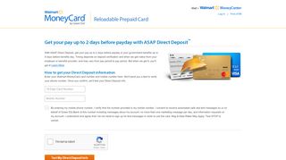 
                            5. Direct Deposit - Walmart MoneyCard | Prepaid Debit Cards ... - Walmart Everywhere Pay Card Portal