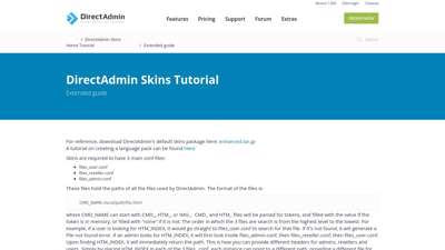 DirectAdmin Skins Tutorial - DirectAdmin Web Control Panel ...
