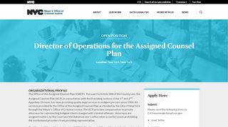 
                            5. Director of Operations for the Assigned Counsel Plan – NYC ... - Nyc Gov 18b Login