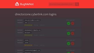 
                            5. directorzone.cyberlink.com passwords - BugMeNot - Directorzone Cyberlink Com Portal Details