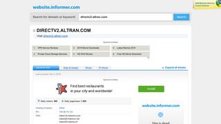 
                            5. directv2.altran.com at Website Informer. Visit Directv 2 Altran. - Directv2 Altran Login