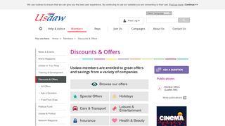 
Discounts & Offers - USDAW  
