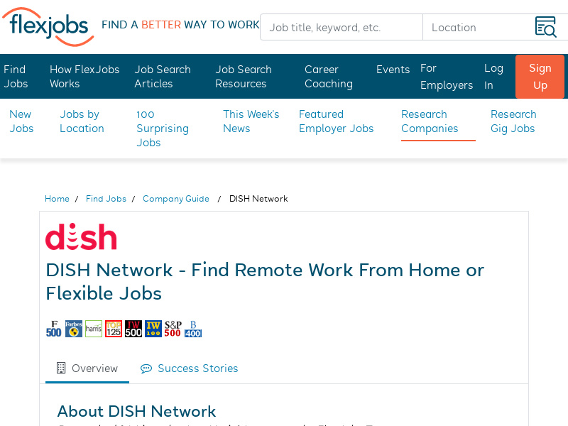 
                            5. DISH Network - Remote Work From Home & Flexible Jobs ...