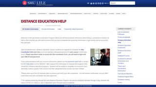 
                            3. Distance Education Help | Lyle School of Engineering - SMU - Smu Distance Education Portal