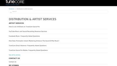 Distribution & Artist Services – TuneCore