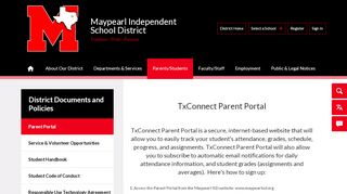 
                            3. District Documents and Policies / Parent Portal - Januarypearl ... - Parent Portal Maypearl