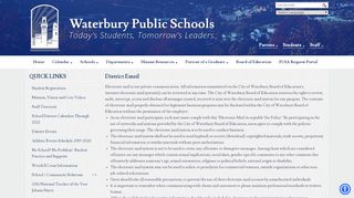 District Email - Waterbury Public Schools - K12 Webmail Portal