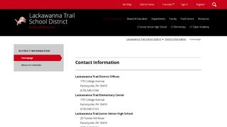 
                            6. District Information / Homepage - Lackawanna Trail School District - Ltsd Student Portal