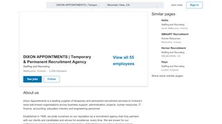 DIXON APPOINTMENTS | Temporary & Permanent ... - LinkedIn - Dixon Appointments Portal