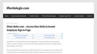 
                            9. Dlnet.delta.com - Access New Delta Extranet Employee Sign ... - Dlnet Delta Portal