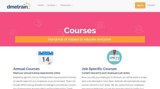 
                            3. dmetrain | Courses on dmetrain include annual, job specific ... - Dme Training Portal