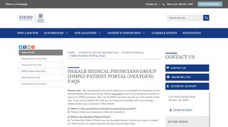 
                            3. DMPG Patient Portal FAQs - DeKalb Medical - Dekalb Medical Employee Portal