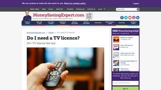 
Do I need a TV licence?: 20+ TV licence fee tips - Money ...  
