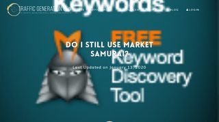 Do I still Use Market Samurai? - Traffic Generation Cafe - Market Samurai Portal