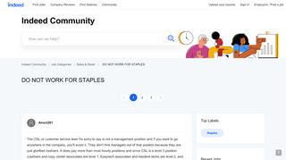 
                            8. DO NOT WORK FOR STAPLES | Indeed.com - Staples Hub Portal
