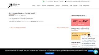 
                            14. Do you use Saegis / Compumark? - The Trademark Search ... - Saegis Portal