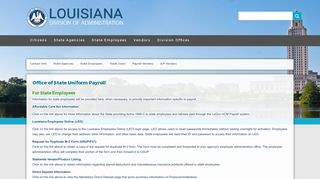 
                            4. DOA Office of State Uniform Payroll - Leo Louisiana State Employees Portal