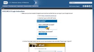 
                            2. DOCLINE 6 Login Instructions - National Library of Medicine - Docline Portal