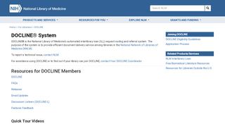 
                            3. DOCLINE® System - National Library of Medicine - NIH - Docline Portal