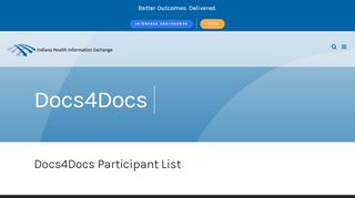 
                            1. DOCS4DOCS – Indiana Health Information Exchange - Ihie Portal