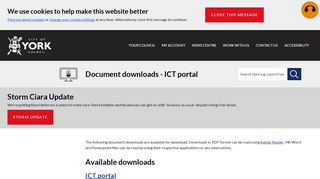 
                            4. Document downloads - ICT portal | City of York Council - City Of York Council Portal