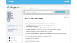 
                            1. Documentation: Account Audit Notifications - LogMeIn Support - Logmein Audit Notification Portal Failed