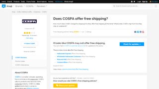 
                            9. Does COSPA offer free shipping? — Knoji - Cospa Portal