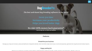 
Dog Breeder Pro, web-based dog breeding software  

