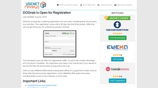 
                            2. DOGnzb Is Open for Registration - Usenet Services Reviewed ... - Dognzb Portal