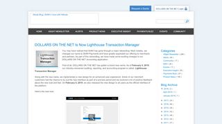 
                            8. DOLLARS ON THE NET Is Now Lighthouse Transaction ... - Dollars On The Net Portal