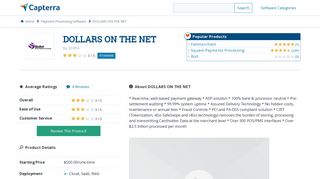 
                            3. DOLLARS ON THE NET Reviews and Pricing - 2020 - Capterra - Dollars On The Net Portal