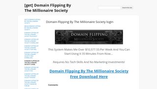 
                            6. Domain Flipping By The Millionaire Society login - [get] Domain ... - Millionaire Society Portal